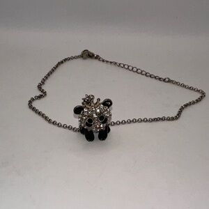 Betsy Johnson Vintage Panda Pendant Necklace